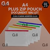 G4GADGET 25 A4 Plus Zip Pouch Document Wallet Assorted Colors Waterproof view 2