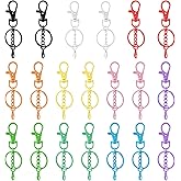 20 Pcs 10 Colorful Lobster Claw Clasps for Keychains Colorful Metal Swivel Snap Hooks with Key Rings Swivel Clasps Snap Hooks Key Chain Clip Hook Flat Split Keychain Ring for DIY Crafts Accessories