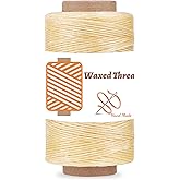 Qmnnma Waxed Thread 284 Yards, 150D Leather Sewing Waxed Thread Cord for Beginners Leather Craft DIY Bags Wallets, Shoe Repairing, Jewelry Making