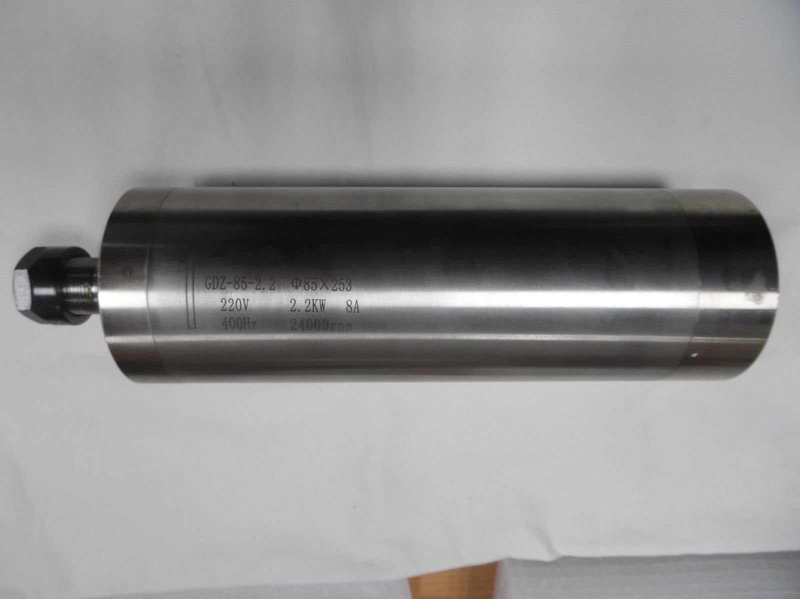 2.2KW Water Cooled ER20 Spindle Motor 220V High Speed Constant Torque 24000rpm 4 Bearings D=85mm CNC Engraving Router Machine