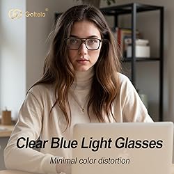Goiteia Blue Light Glasses for Woman Men-Clear Tint