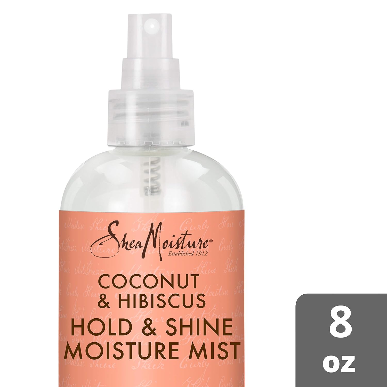 SheaMoisture Hold and Shine Moisture Mist for Thick, Curly Hair Coconut and Hibiscus for Frizz Control 8 fl. oz.: Beauty