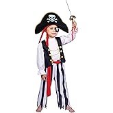 Dress Up America Kids Pirate Costume - Authentic Boys Pirate Costume for Halloween, Birthday Parties, & Role-Play Dress Up