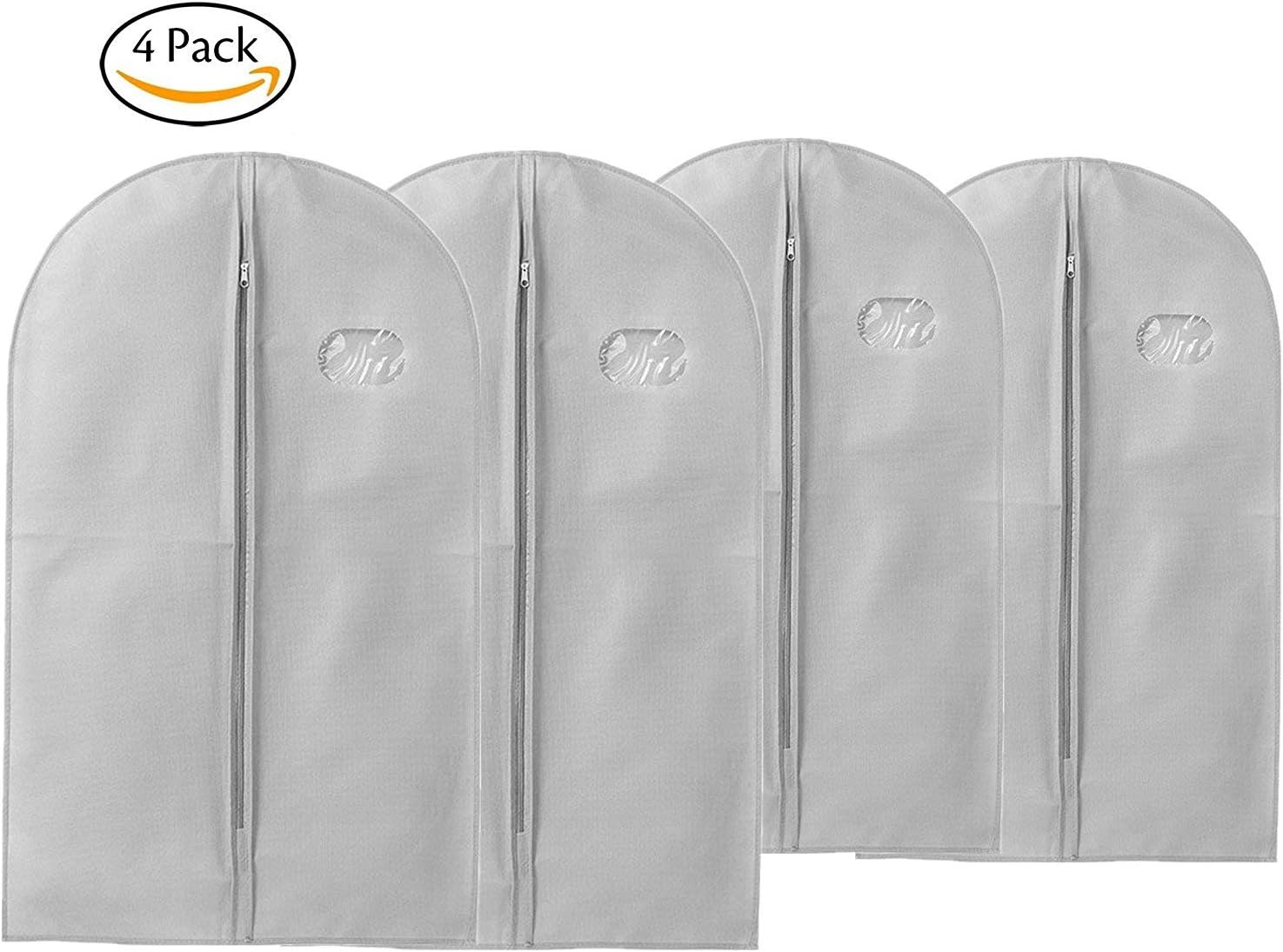 TAOTEC Breathable Clothes Covers Garment Dustproof Mothproof Protector Bags (4PCS, Grey)
