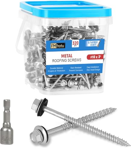 200) Hex Rubber Washer Head 1/4 x 1-1/2 Self-Drilling Roofing Siding Screw - Lexar Industrial