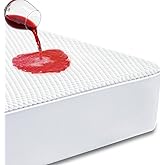 Samebed 100% Waterproof Mattress Protector, Full Size Viscose Made from Bamboo Mattress Pad Fitted Deep Pocket 8"-21", Breath