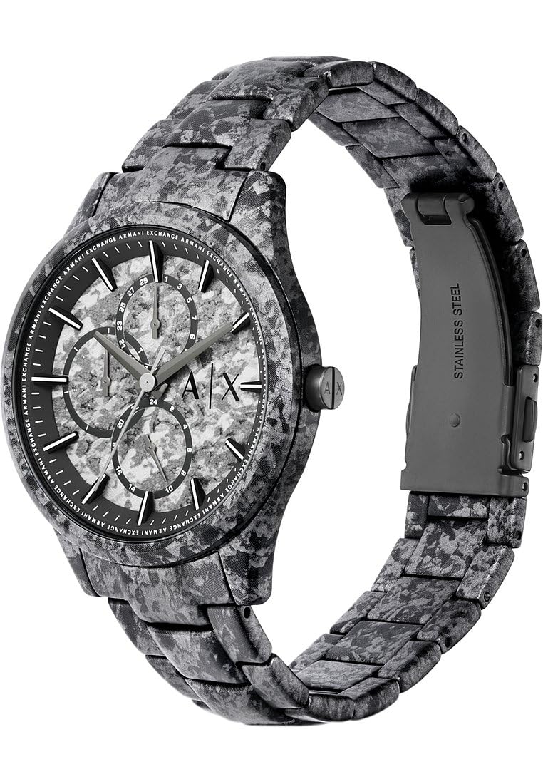 Armani Exchange Watch for Men, Automatic Movement and 46mm Case Size with Stainless Steel, Leather or Silicone Strap 4