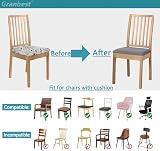 Granbest Jacquard Dining Chair Covers Set of 6 Light Grey view 5