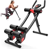 Adjustable Ab Machine with Dual Tracks &ndash; Foldable Home Gym Equipment for Mountain Climber &amp; Crunches, Heavy-Duty Core Trainer for Beginners, 440 LBS Capacity