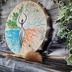 FIRLAR Shaman Drum,10 Inch Shaman Hand Drum With