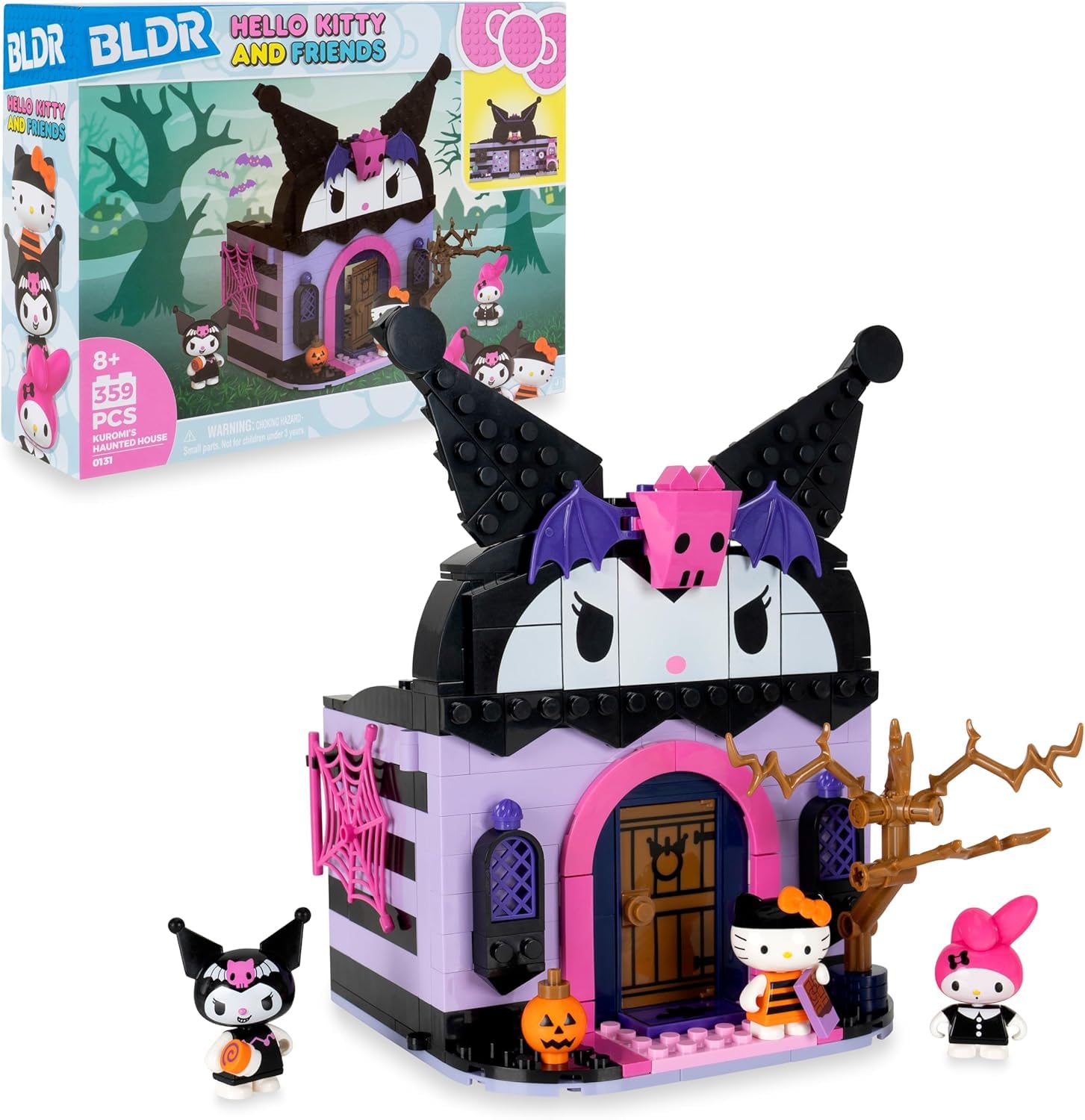 Photo 1 of **UNTESTED**
BLDR Hello Kitty and Friends Kuromi’s Haunted House Building Set - Hello Kitty, Kuromi, & My Melody Minifigures - Gift for Kids and Sanrio Fans Ages 8+, 0131