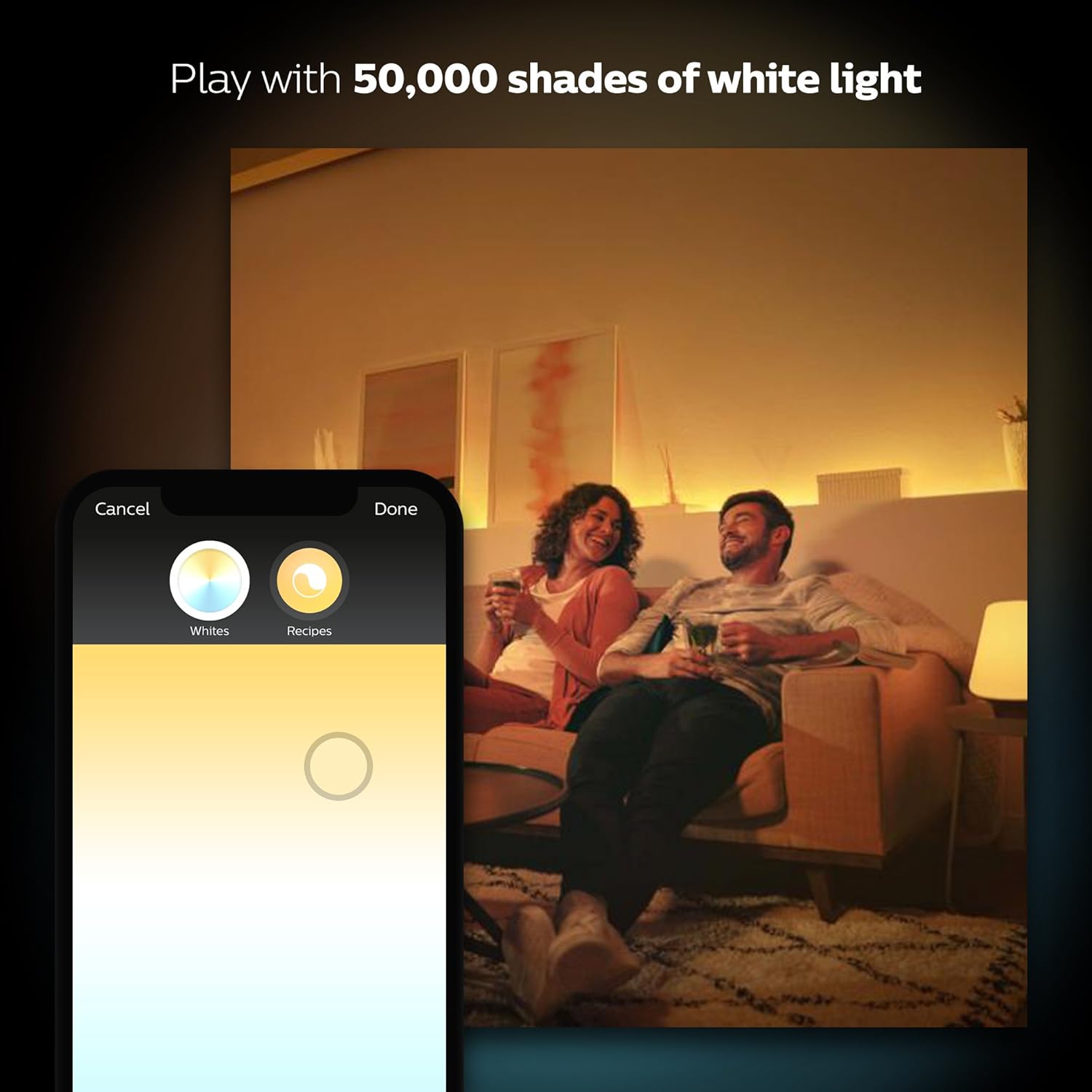 Philips Hue White Ambiance Smart Bulb Starter Kit 4 A19 Bulbs And