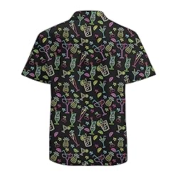 Black Neon Nightcap Mens Funny Hawaiian Shirts 3D