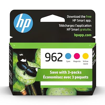 HP 962 Cyan, Magenta, Yellow Ink Cartridges | Works with OfficeJet 9010, 9020 | Eligible for Instant Ink | 3YP00AN