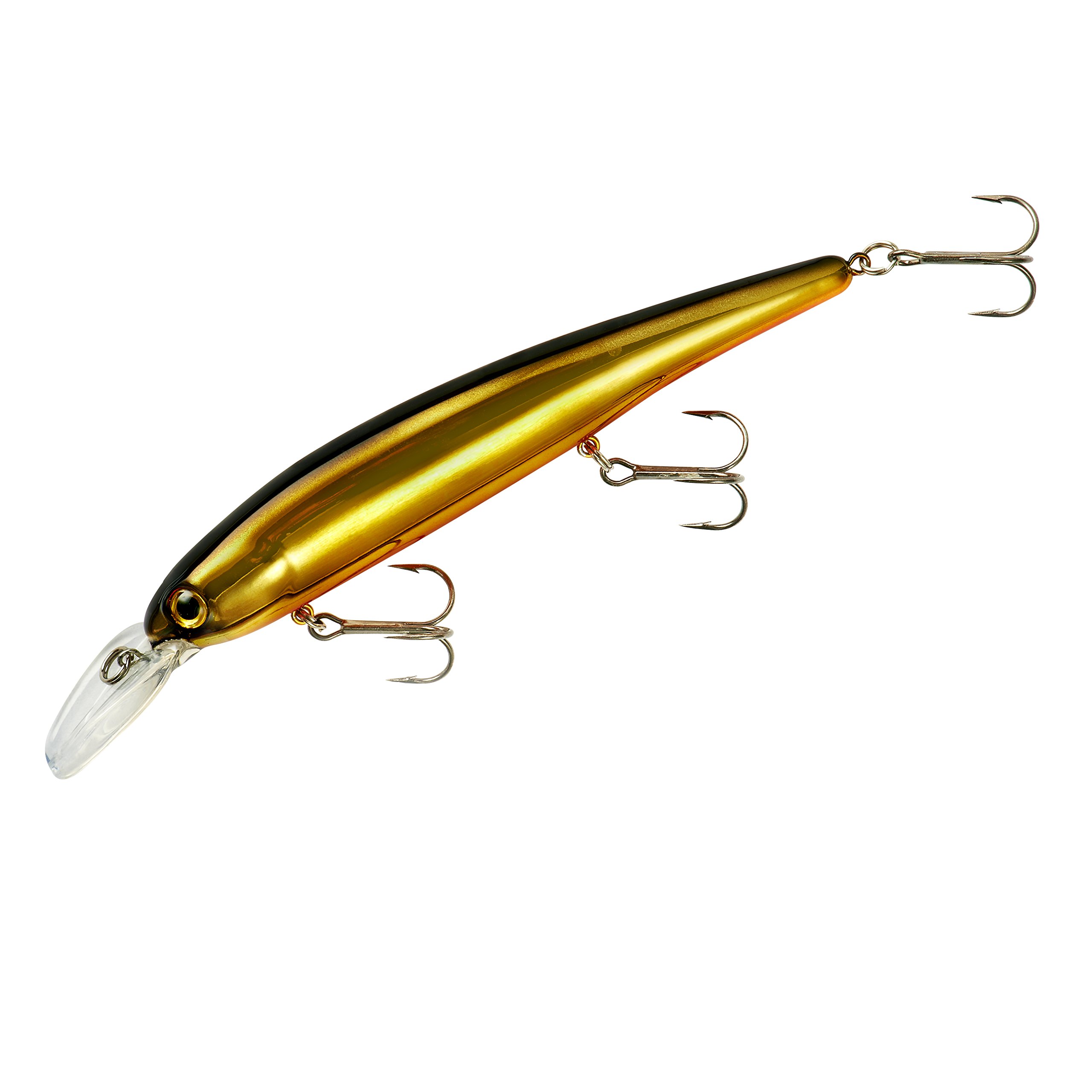 BANDIT LURES Walleye Deep Minnow Jerkbait Fishing Lure, Fishing Accessories, Dives ro 27-feet Deep, 4 3/4', 5/8 oz, Gold Black Back, (BDTWBD262)
