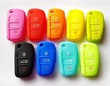 Audi 3 Button Flip Key Cover Silicone Protective Case A1 A3 A4 A5 A6 TT Q5 Q7 view 2