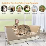 HYLYUN Large Rabbit Litter Tray Box Toilet with Drawer, 40x29x16 cm view 6