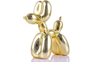 XIAOMAGG Balloon Dog Sculpture Modern Home Decor Collectible Figurines Funky Statues for Bedroom Trendy Animal Decor for Coffee Table Living Room Decor Art Resin Decor Office Standing Desk Decor