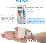 Candle Idea 10 Pack Color Changing Flameless LED Votive Tea Lights with Remote view 7