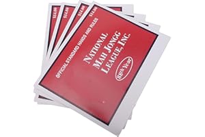 GOWENIC 4PCS Mahjong Scoring Cards for Beginner, Mah Jong Guide Rule Cards, Mahjong Line Finder, Beginner Rules Reader, Asy t
