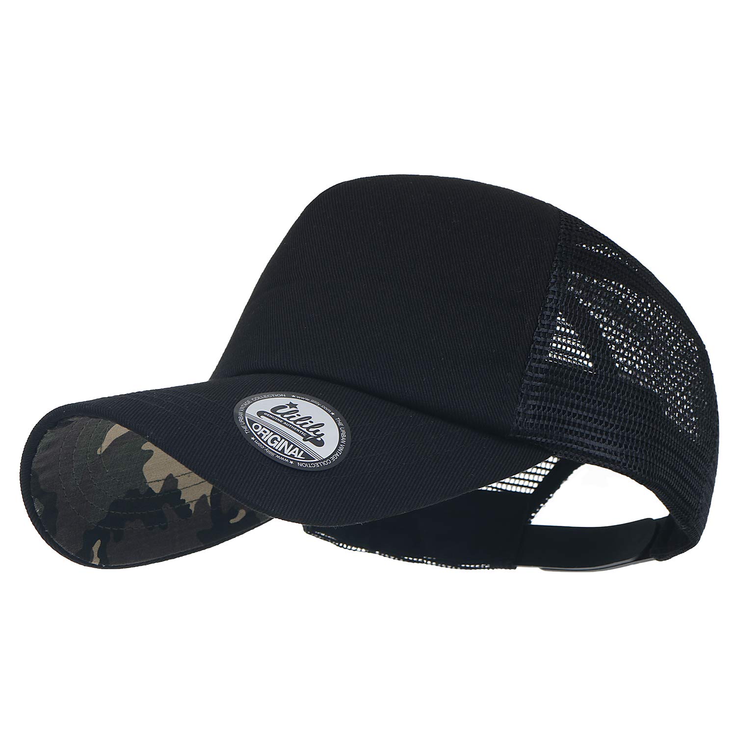 ililily Extra Large Big Size Mesh Back Curved Baseball Cap Trucker Hat