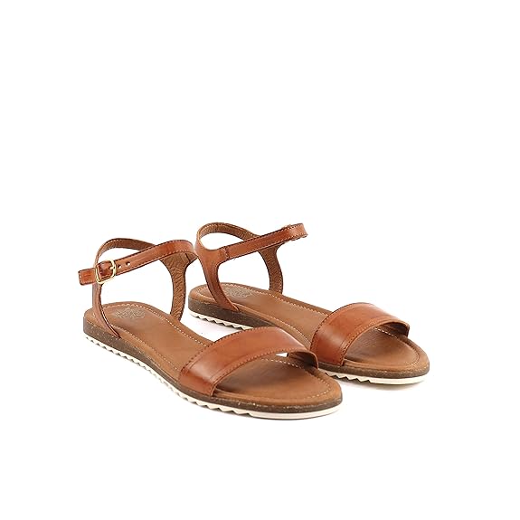 Apple of Eden Damen Sandaletten Lara 10 Cognac braun 657436