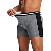 ShieldEase Men's Washable Incontinence Boxer Briefs with Fly, Cotton & Mesh Breathable Reusable Urinary Leakproof Underwear, Front & Rear Protection, 120ml Absorbency (Gray, S)