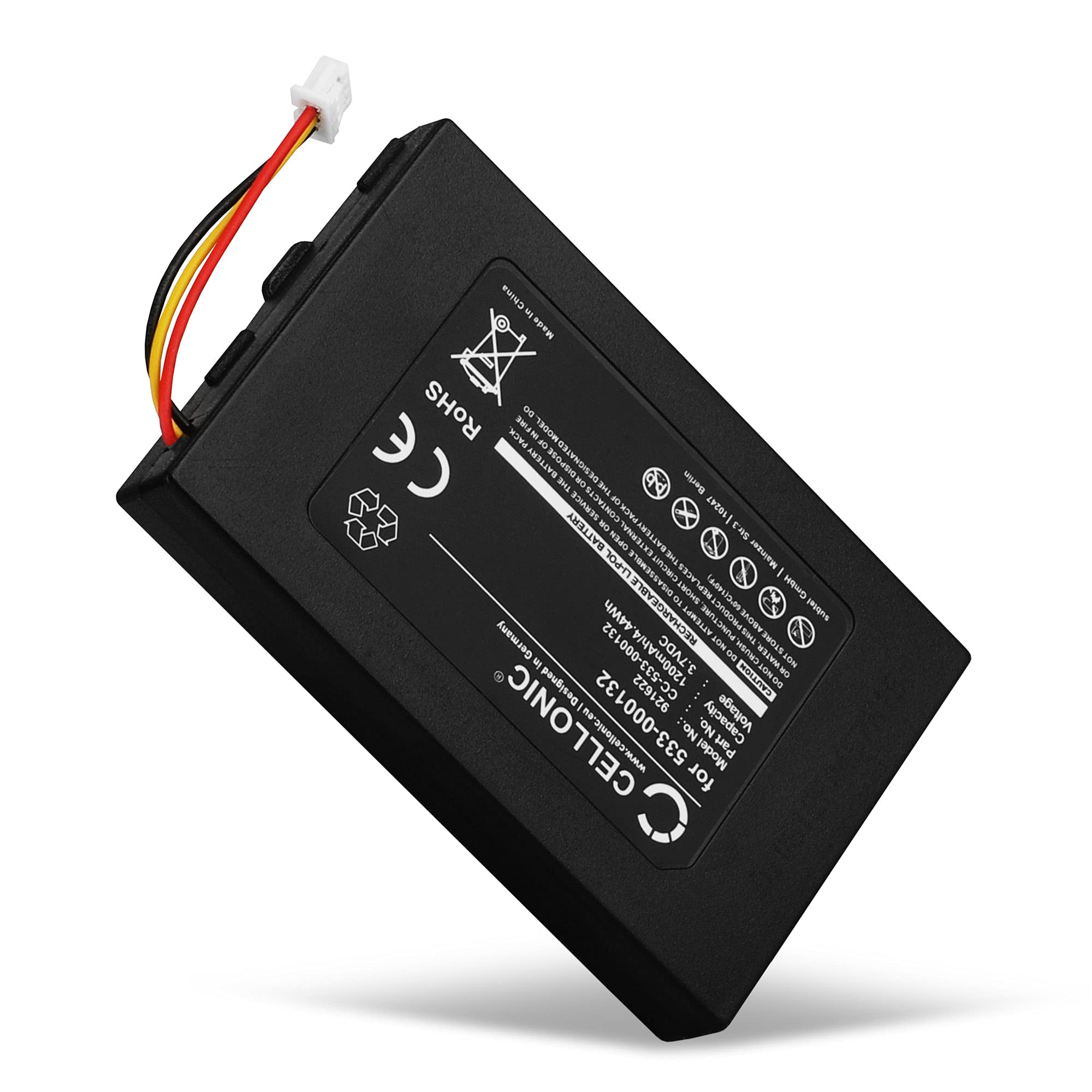 CELLONIC Battery for Headset/Headphone Compatible with Logitech G933, G533, 533-000132 - (1200mAh, 3.7V)