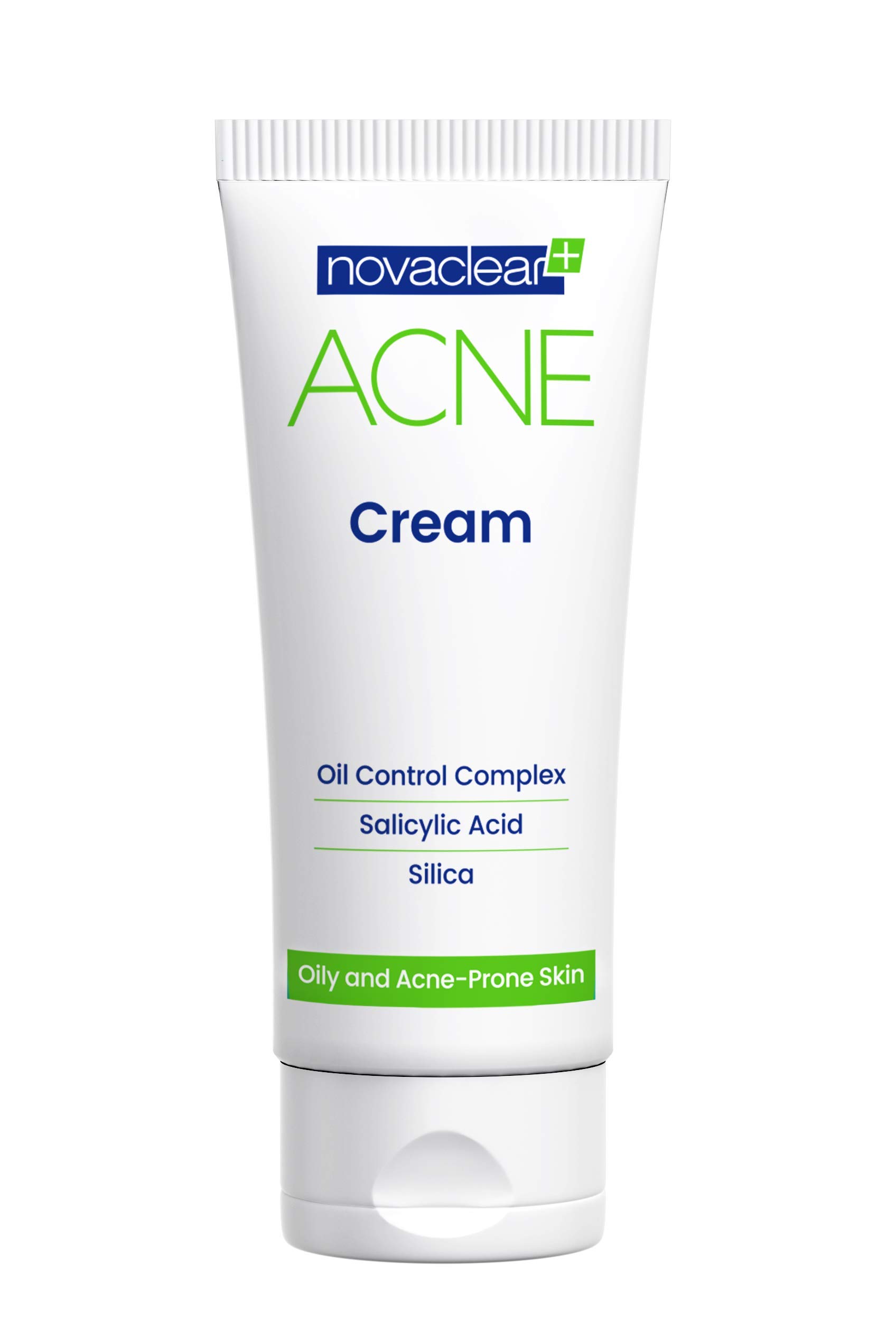 Novaclear Acne Cream – Anti Pimple Cream with Salicylic Acid, Sebum Control for Oily Skin, Acne Treatment Cream with Hydrating Formula 40 ML