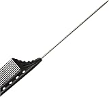 YS Park YS-102 Carbon Black Winding Tail Comb for Medium Hair view 3