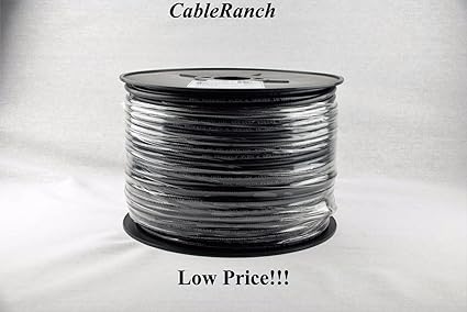 Amazon Com 500 Ft Ppc Perfectflex Broadband Rg6 Coaxial Cable Black Trishield Home Audio Theater