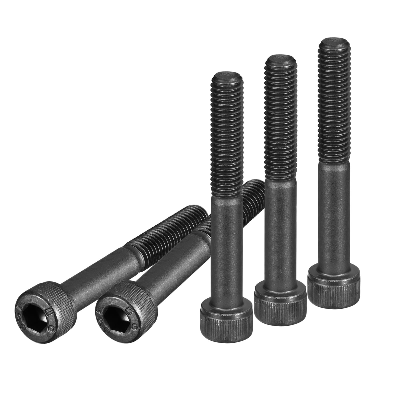 DTGN M8x60mm Socket Head Cap Screws Bolts, 10Pcs 12.9 Grade Alloy Steel, Metric Machine Hex Socket Screw, Hex Drive, Black Oxide Finish, UNC Coarse Thread Partially Threaded — image 1