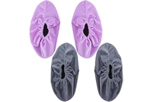 Luxshiny 2 Pairs Anti-Slip Bowling Shoe Covers Lightweight Shoe Protectors for Bowling Sports Supplies with Durable Lint Mate