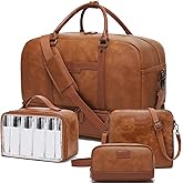 Wogarl Weekender Bag for Women Men Large Overnight Bag Travel Duffel Bag with Shoe Compartment Toiletry Satchel Bag Carry On Bag Fit 21" Laptop