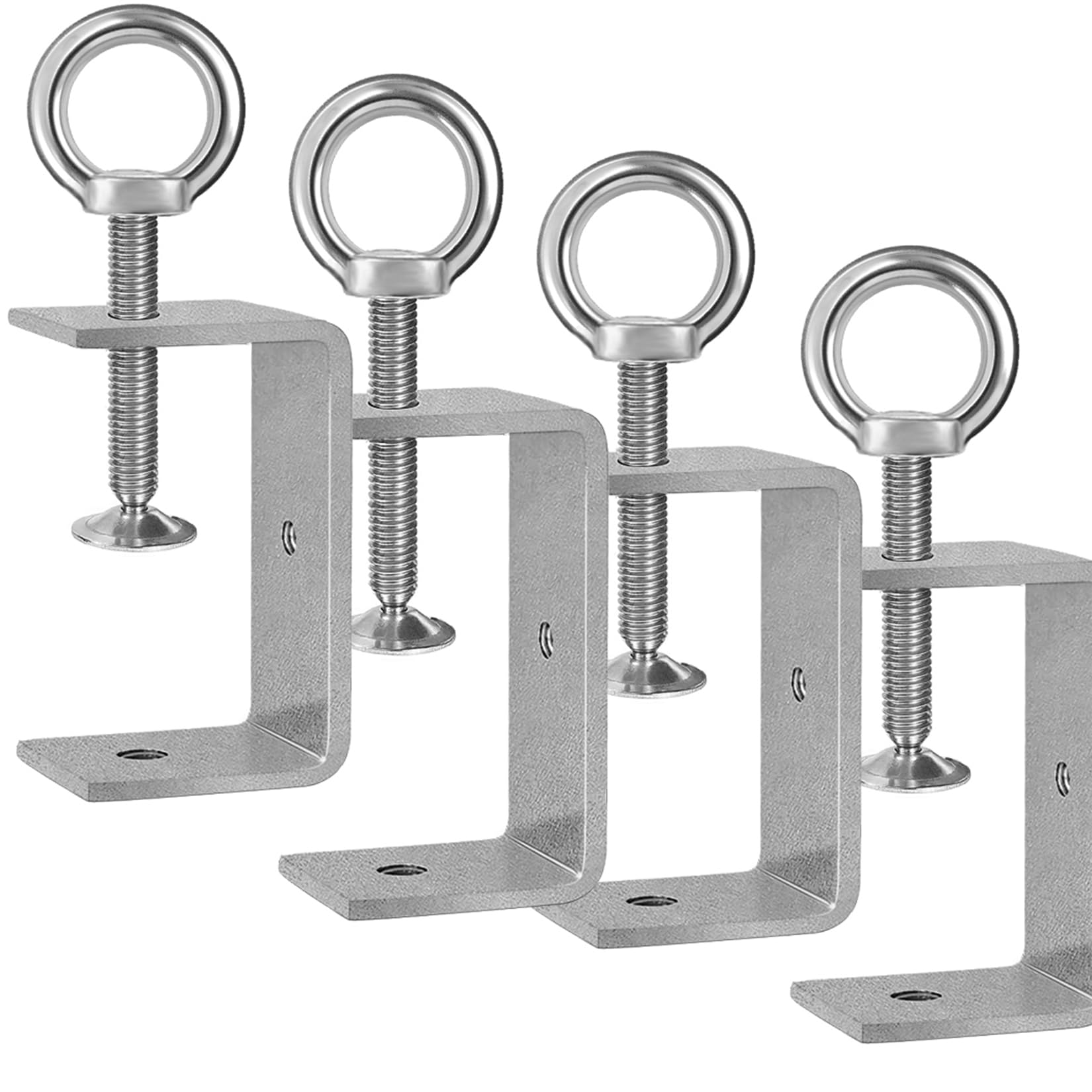 GothicBride 4 Pieces C Clamp 85 mm Stainless Steel C Clamps Heavy Duty Woodworking Metal Clamps for Welding Carpenter Household Mount, Clamping Range 29-73mm