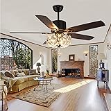 Morpholife 52" Crystal Ceiling Fans with Lights