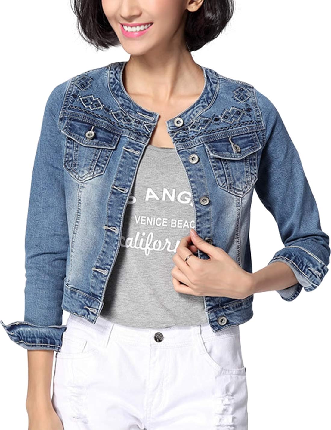 crop top denim jacket