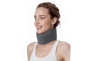 BETOVIN Neck Brace for Sleeping, for Relief Neck Pain and Provide Support Soft Cervical Collar, Neck Support Keep Vertebrae Stable & Aligned Relief of Cervical Spine Pressure Gray (Medium Size)