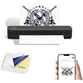 Tattoo Stencil Printer C80S , Wireless Thermal Tattoo Printer with 10 Transfer Papers, Compatible with Android and iOS Phone/Tablet &amp; PC, Tattoo Printers for Tattoo Artists &amp; Beginners (Black)