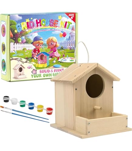 Casa de pájaros de madera sin terminar DIY jaula de pájaros sin montar para niñas y niños para