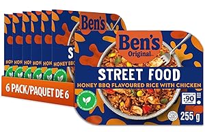 BEN'S ORIGINAL™ Street Food Honey BBQ Flavoured Rice with Chicken, 6PK CASE