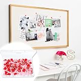Rowwait 100pcs Heart Shaped Push Pins Pink Red Thumbtacks for Cork Boards Photos view 6