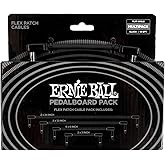 Ernie Ball Flex Patch Cables Pedalboard Multi-Pack - Black