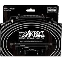 Ernie Ball Flex Patch Cables Pedalboard Multi-Pack - Black