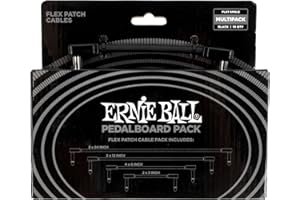 Ernie Ball Flex Patch Cables Pedalboard Multi-Pack - Black