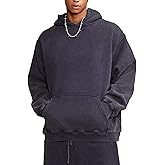TinyChoice Heavyweight Fleece Oversized Hoodie for Men and Women, Vintage Acid Wash Pullover Sweatshirt