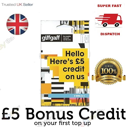 GiffGaff Sim Card For GPS Tracking Tracker PAYG GPRS APN Multi Size