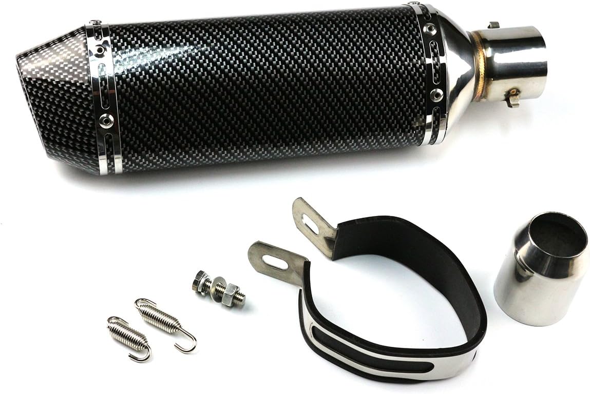 38-51MM Motorcycle Carbon fiber Color Exhaust Muffler With Removable DB Killer