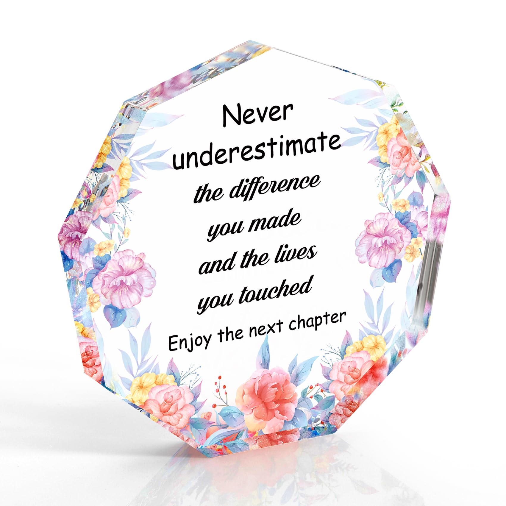 Retirement Gifts for Women Acrylic Thank You Gift for Teacher Leaving Gifts for Colleagues Women Appreciation Gift for Friendship Work Colleagues Nurese Friend Teacher