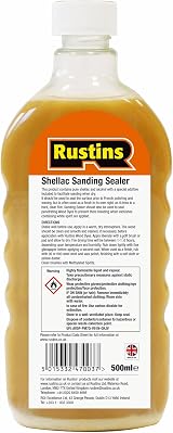 Rustins Sanding Sealer 500ml Pure Shellac and Alcohol Seals Wood view 2